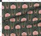 Art Deco Peony Dark Blue Pink Green Floral Abstract Botanical Nouveau Custom Printed Fabric by Spoonflower Various Fabrics by the Yard or Fat Quarter